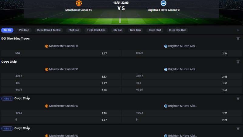 MU vs Brighton