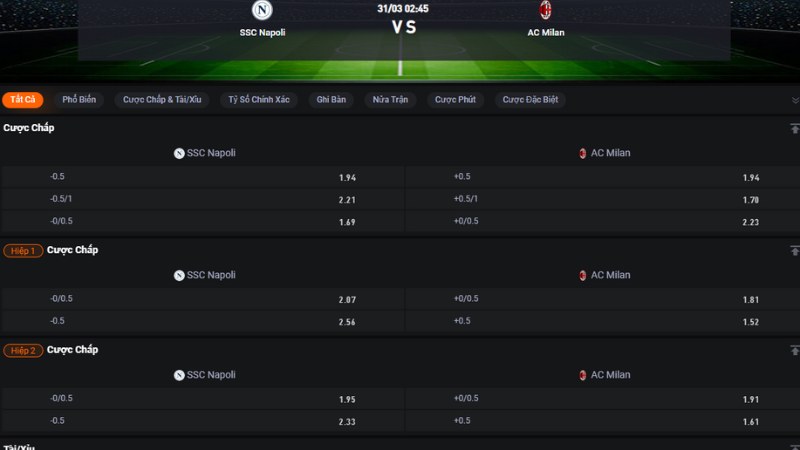 Napoli vs AC Milan